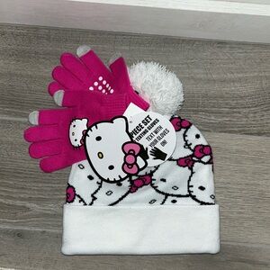 Hello Kitty Beanie and Gloves